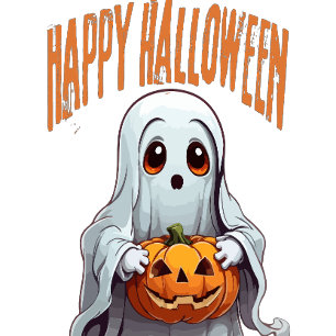 Cute Halloween Trick eller Treater Ghost T Shirt