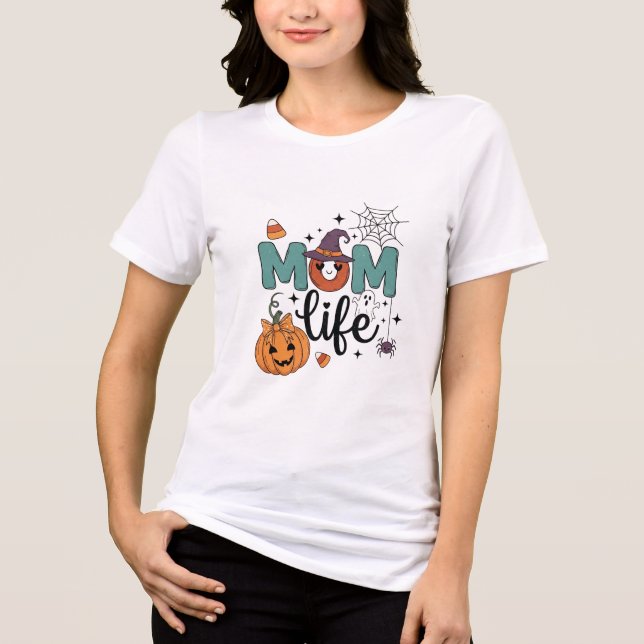 Cute Halloween Tshirt för Mamma T Shirt (Framsida)