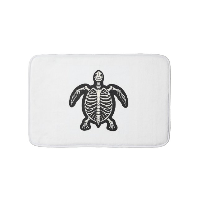 Cute Halloween Turtle Skeleton Tortoise Fossils Ar Badrumsmatta (Framsidan)