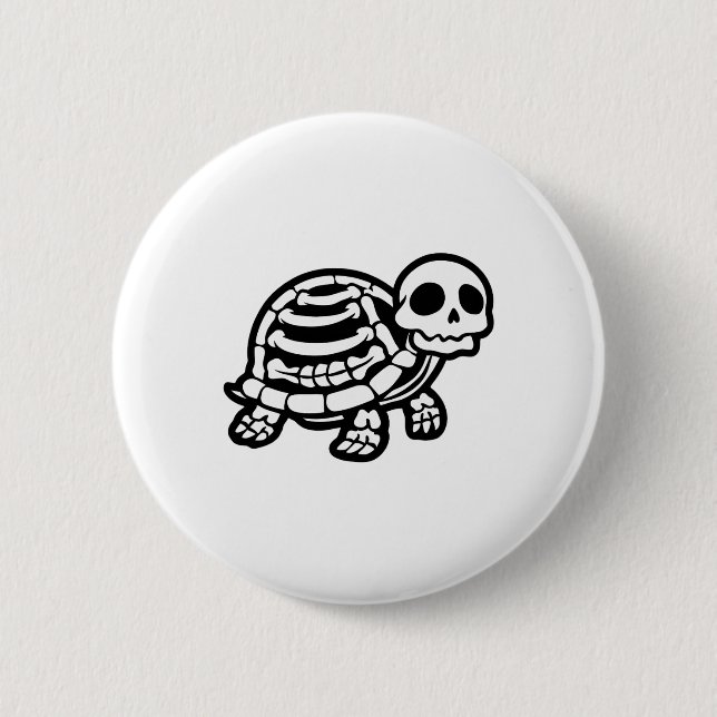 Cute Halloween Turtle Skeleton Tortoise Fossils Ar Knapp (Framsida)