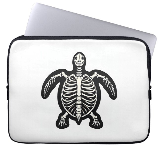 Cute Halloween Turtle Skeleton Tortoise Fossils Ar Laptop Fodral (Framsidan)