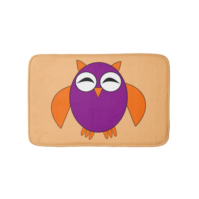 Cute Halloween Uggla Bath Mat Badrumsmatta (Framsidan)
