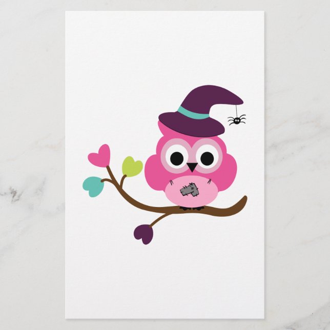 Cute Halloween Uggla Brevpapper (Framsida)