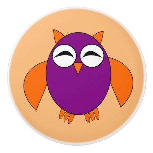 Cute Halloween Uggla keramisk Knob Knopp