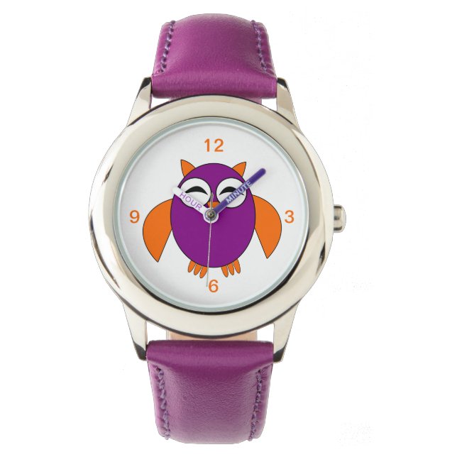 Cute Halloween Uggla Kids Watch med nummer Armbandsur (Framsida)