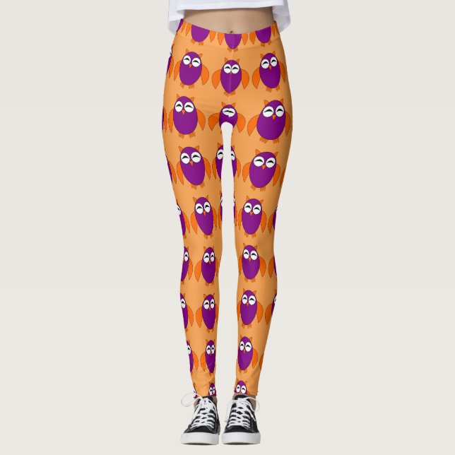 Cute Halloween Uggla Leggings (Framsida)