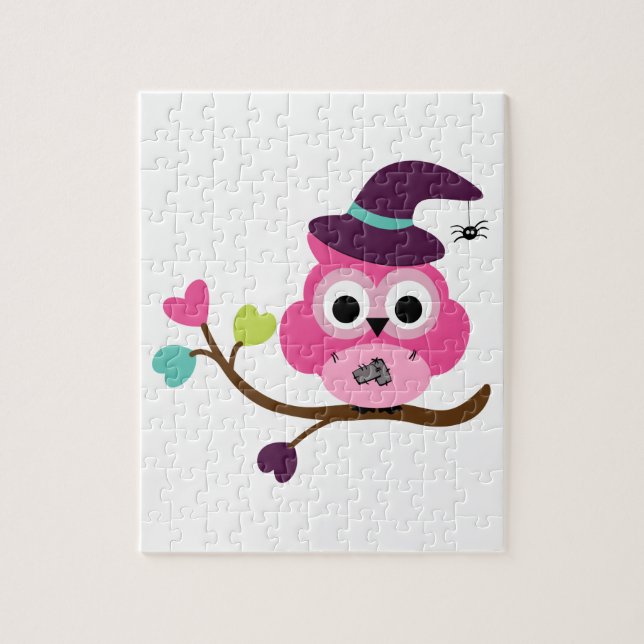 Cute Halloween Uggla Pussel (Vertikal)