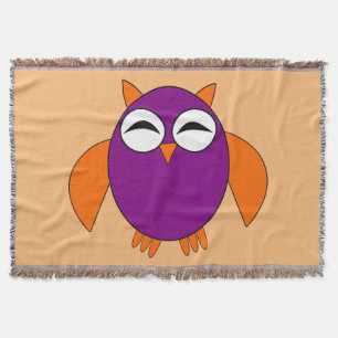 Cute Halloween Uggla Throw Blanket Mysfilt