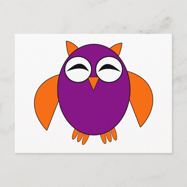 Cute Halloween Uggla-vykort Vykort (Framsida)