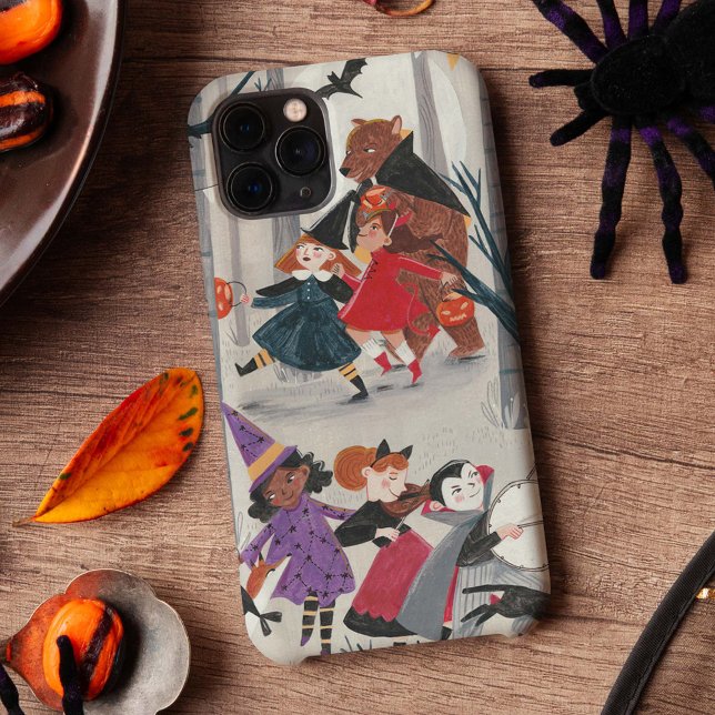 Cute Halloween-ungar är ett trick och behandlar pa (Skapare uppladdad)