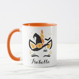 Cute Halloween Unicorn Witch Hat Mugg