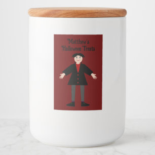 Cute Halloween Vampire Anpassningsbar Treats Mat Etikett