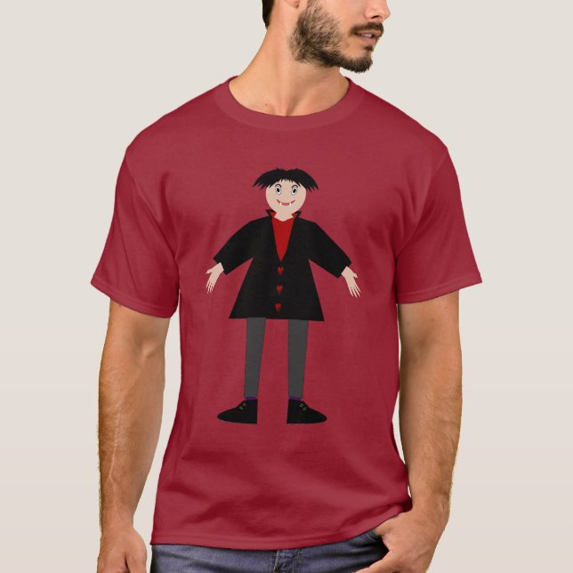Cute Halloween Vampire T Shirt (Framsida)