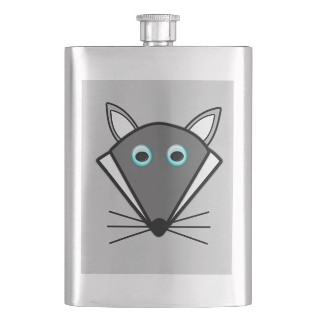 Cute Halloween Varg Flasks Fickplunta (Framsidan)