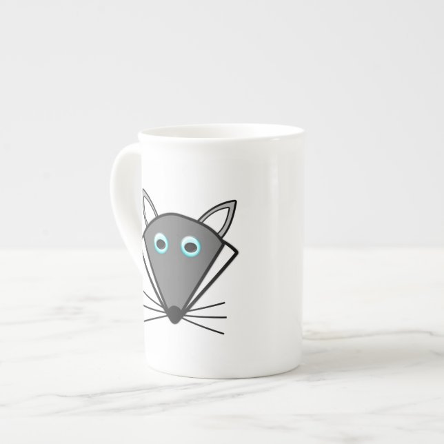 Cute Halloween Varg Mugg Benporslin Mugg (Framsida vänster)