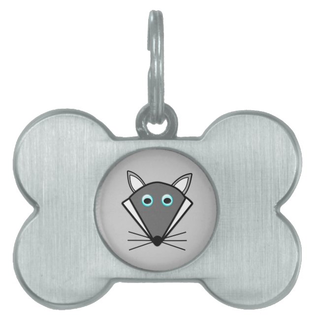 Cute Halloween Varg Pet-tagg ID-bricka Husdjur (Framsidan)