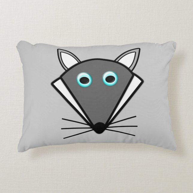 Cute Halloween Varg Pillow Prydnadskudde (Framsidan)