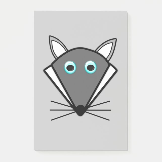Cute Halloween-Vargen Skicka anteckningar Pad Post-it Block (Framsida)