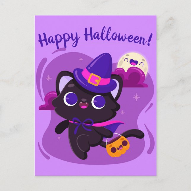 Cute Halloween Vykort (Framsida)
