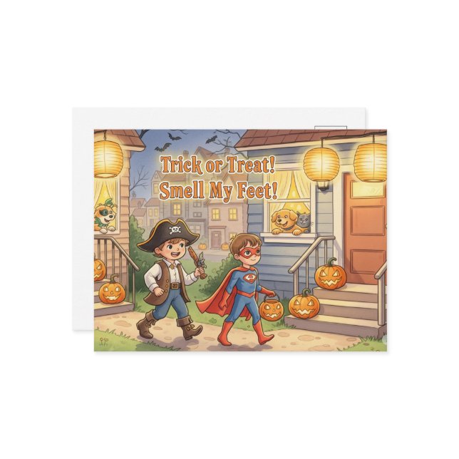 Cute Halloween-vykort Vykort (Fram/Back In Situ)