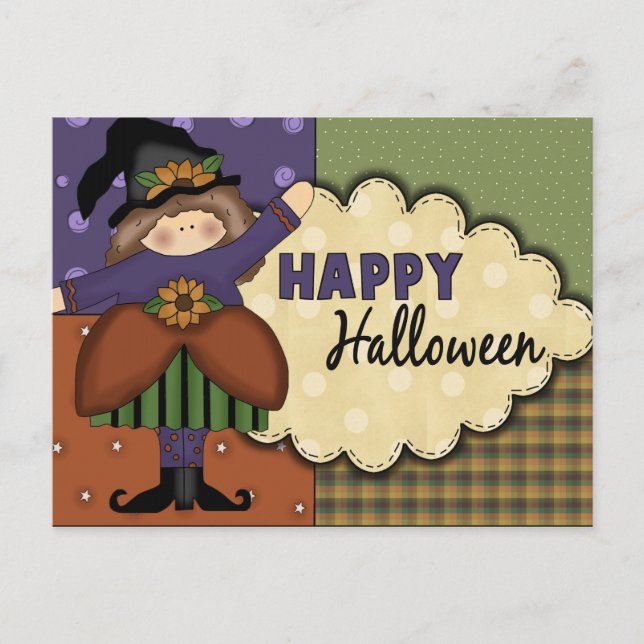 Cute Halloween-vykort Vykort (Framsida)