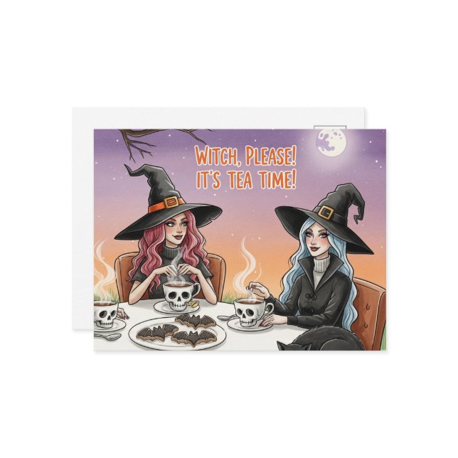 Cute Halloween-vykort Vykort (Fram/Back In Situ)