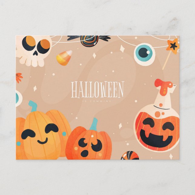 Cute Halloween-vykort Vykort (Framsida)