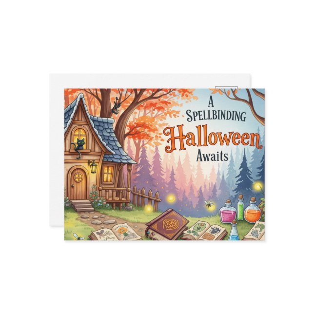 Cute Halloween-vykort Vykort (Fram/Back In Situ)