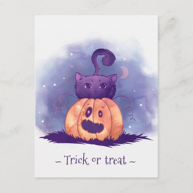 Cute Halloween-vykort Vykort (Framsida)