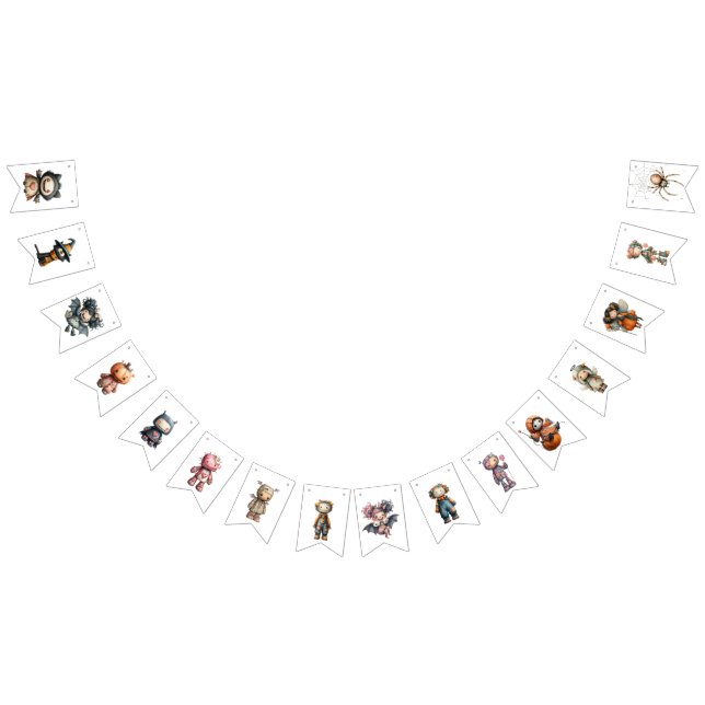 Cute Halloween Watercolor Spooky Vimplar (Alla)