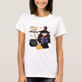 Cute Halloween Witch Brew Cauldron Roligt T Shirt