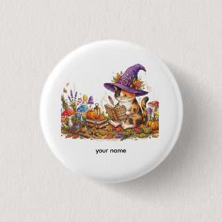 Cute Halloween Witch Cat Herbology Custom Jumbo To Knapp
