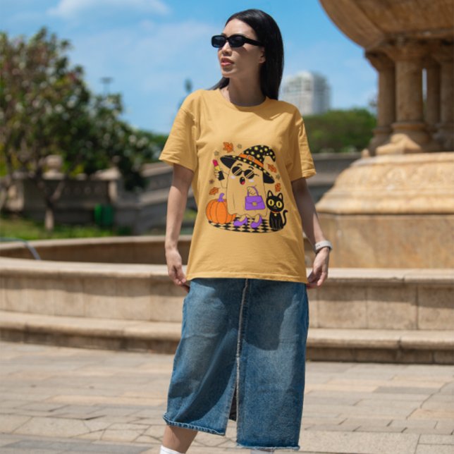 Cute Halloween Witch Ghost Women's T-Shirt (Skapare uppladdad)