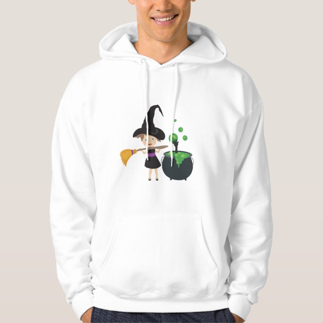 Cute Halloween Witch Hoodie (Framsida)