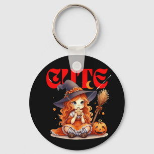 Cute Halloween Witch Keychain Nyckelring