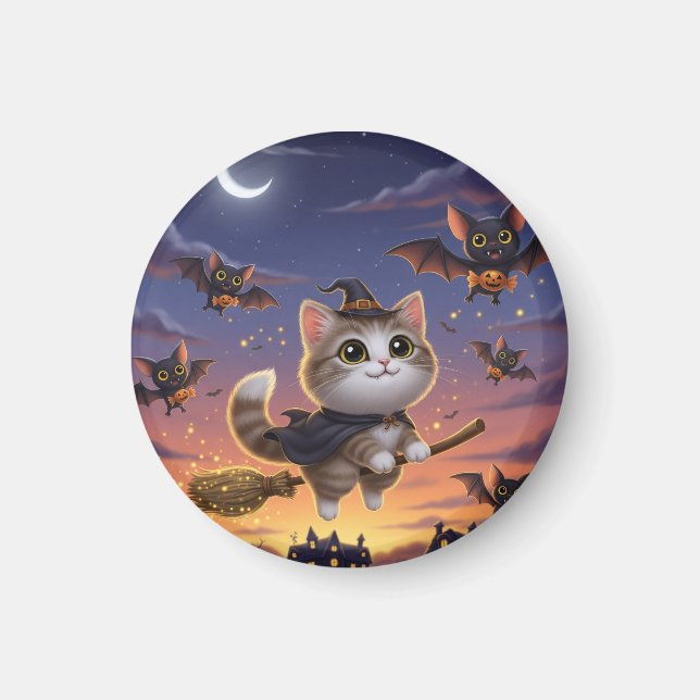 Cute Halloween Witch Magnet (Framsidan)