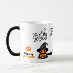 Cute Halloween Witch Pumpkin Spooky Boo Haunted Magisk Mugg