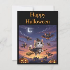 Cute Halloween Witch Vykort