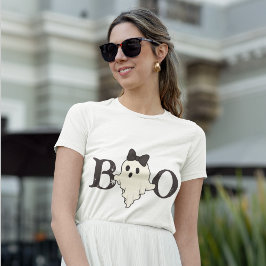 Cute Halloween Women's T-Shirt - Boo Ghost
