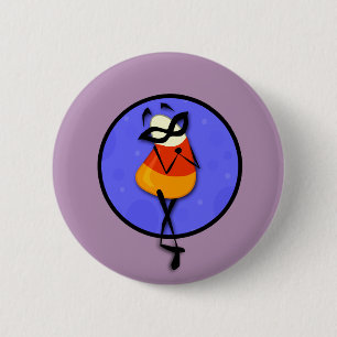 CUTE HALLOWEENCARTOON CANDY CORN GIRL ROUND BUTTON KNAPP