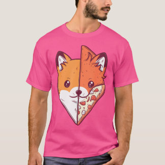 Cute, halv Fox, halv Pizza Kawaii, huvuddjur T Shirt