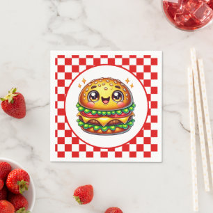 Cute Hamburger älskare party Pappersservett