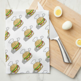 Cute Hamburger Kökshandduk
