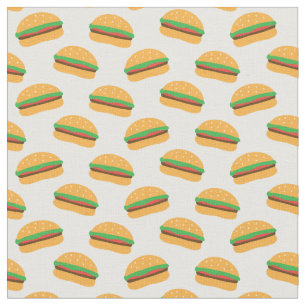 Cute Hamburger Mönster Tyg