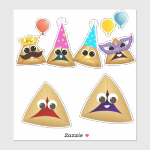 Cute Hamentashen Party Klistermärken