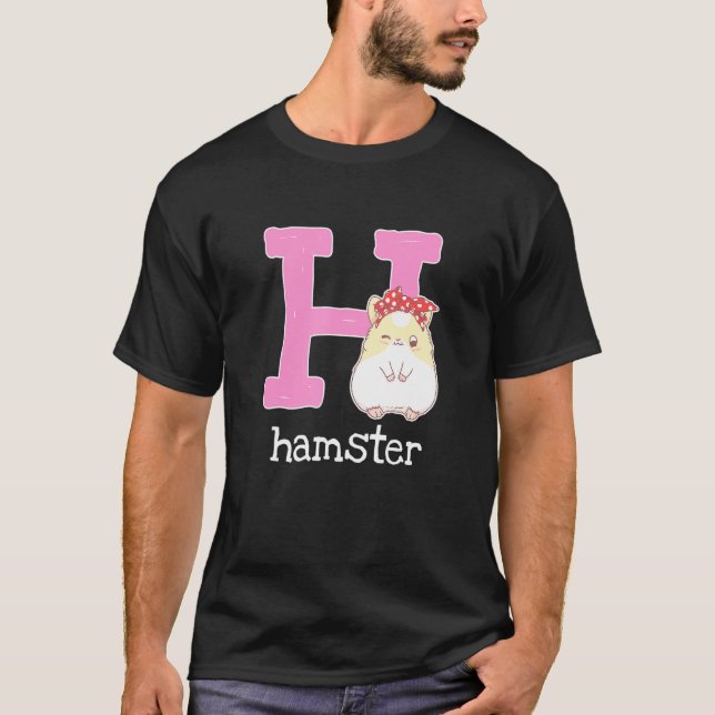 Cute Hamster Alphabet Brev, juldjur - barn T Shirt (Framsida)