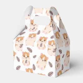 Cute Hamster Ansikte och Seeds Mönster Kid Birthda Presentaskar