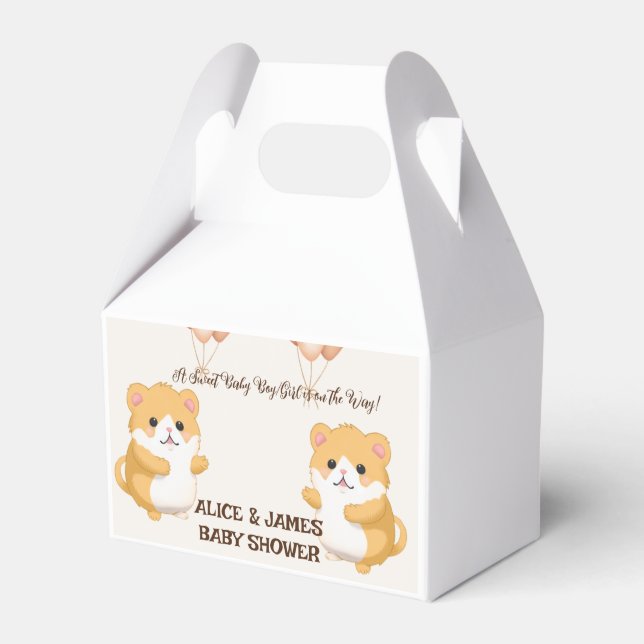 Cute Hamster Baby Shower Presentaskar (Framsidan Sidan)