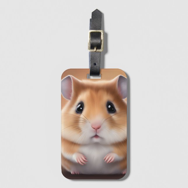 Cute Hamster Bagagebricka (Framsida vertikal)