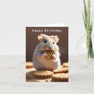Cute Hamster Birthday Card Kort